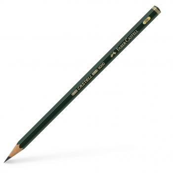 Faber-Castell Castell 9000 Graphite Pencil, 2B, Hexagonal Dark Green