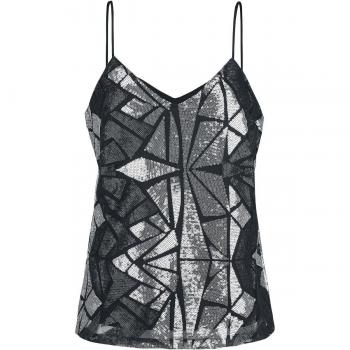 Noisy May Glam Sequens Cami Top Top Mujer plateado/negro L