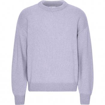 Colorful Standard Oversized Round-Neck Sweater in Soft Lavender