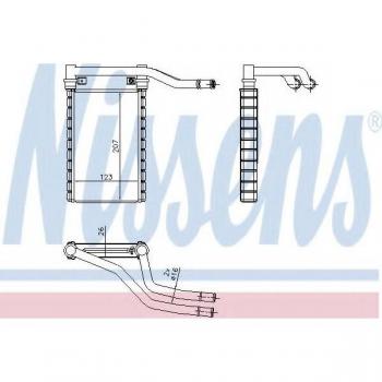 Intercambiador de calor NISSENS 73991 para calefacción interior