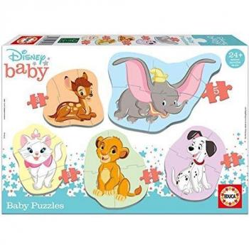 Educa - Animales Disney 5 Puzzles Orogresivos de 3 a 5 Piezas, Multicolor