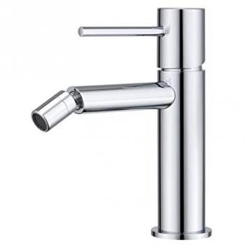 Grifo Monomando de Lavabo Mice - Grifería de Baño en Latón con Doble Vía Agua Fría/Caliente - Disponible en Colores, Oro Cepillado y Cromado