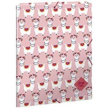 Carpeta Folio con 3 Solapas de Glowlab Llamas Oficial, 260x365mm