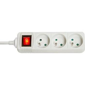 Regleta Lindy 73124 - Multipresa 3 tomas CA con interruptor, 1.4 m, Interior, Blanco