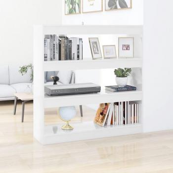 Estantería/divisor de espacios vidaXL 100x30x103 cm Blanco, Negro, Roble Sonoma Mueble Almacenaje para Oficina, Estudio, Dormitorio