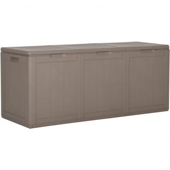 vidaXL Garden Storage Box 270L Brown PP Rattan