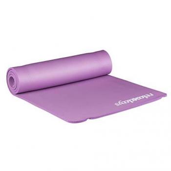 Esterilla de Yoga Plegable y Acolchada Violeta 60 x 180 cm, Caucho, 1 cm de Grosor