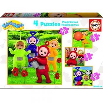 Educa Teletubbies - Puzzles progresivos con 6,9,12,16 Piezas Borrás 17015