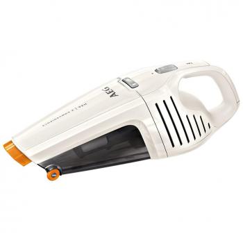 AEG HX6-10SW Aspiradora de Mano, 7.2 V, Baterias Ni-Mh, 10 min Autonomía, Boquilla Extensible, 0.5 Litros, 78 Decibeles, 1 Velocidad, Blanco
