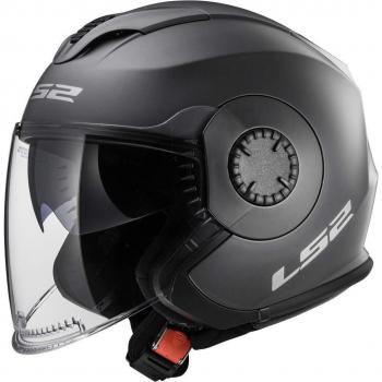 LS2 - Casco jet Verso mate titanio, talla XXL