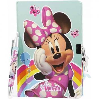 Diario con bolígrafo Minnie Mouse y llave en estuche multicolor