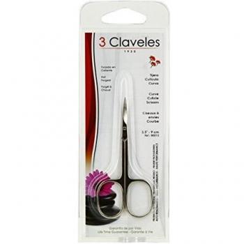 3 CLAVELES TIJERA MANICURA CURVA 9CM