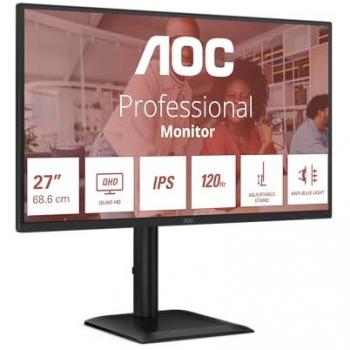 Monitor AOC Q27E4U 27 QHD 2560x1440 120Hz IPS Ajustable Altura Antiparpadeo Low Blue Light VESA USB
