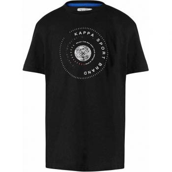 Camiseta Kappa BTS Bartiz manga corta negra para niños