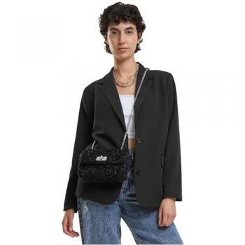 Urban Classics Women's Long Black Blazer - XS to XXL