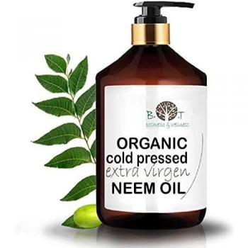 Aceite de Neem Virgen 100% Puro. Aceite Vegetal Prensado en Frío. Sin Refinar. Certificado BIO. Aceite especial para el Cabello, Piel, Plantas & Mascotas. Vegano. No probado en animales - 250 ml