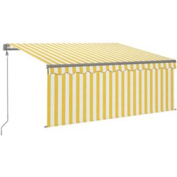 Toldo Retráctil Automático con Persiana Amarillo 3,5x2,5 m - Resistente al Agua y Rayos UV, Ideal para Balcón y Jardín