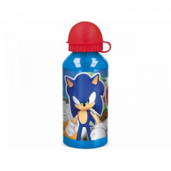 Borraccia de Aluminio Sonic SEGA 560 ml con Tapa de Seguridad y Beccuccio Lavable para Niños