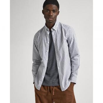 Camisa Pepe Jeans Pigdon Rayas Gris Para Hombre
