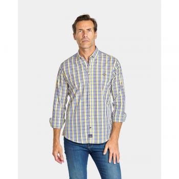 Camisa Spagnolo Popelin Cuadro Azul