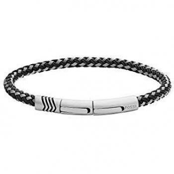 Pulsera de Acero Inoxidable Bicolor Trenzada para Hombre Fossil