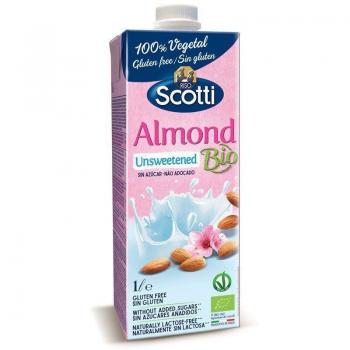 Scotti - Bebida de Almendra Sin Azúcar 1 Litro - Deliciosa, Ecológica y Nutritiva