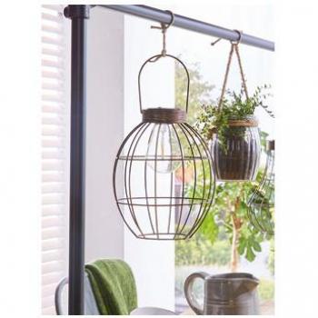 Colgante Exterior Solar LED IP44 Sheffield Metálico Cobre 20,7x37 cm Decorativo