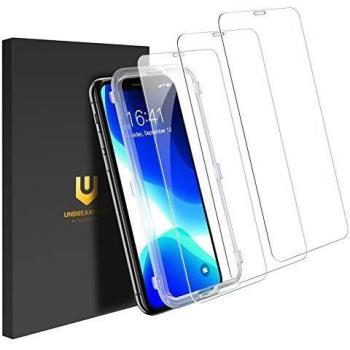 UNBREAKcable Protector Pantalla para iPhone 11 Pro/iPhone X/iPhone XS [3 Piezas] - Cristal Templado iPhone 11 Pro/XS/X [Marco de Fácil Instalación] [ Sin Burbujas ] Vidrio Templado- 5.8