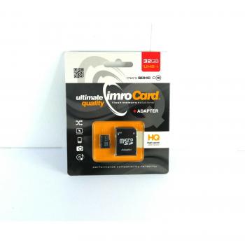 Tarjeta de Memoria IMRO microSDHC 32GB Clase 10 UHS-I con Adaptador