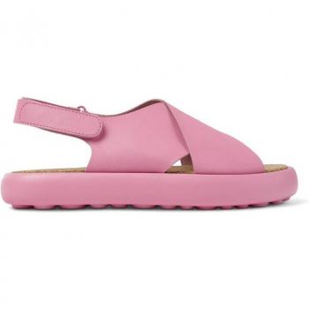 CAMPER Pelotas Flota - Men's Pink Sandals in Smooth Leather, Size 43