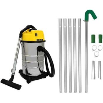 Aspirador Húmedo y Seco 30L con Kit de Postes Extensibles para Canalones 1,2-7,2m | Motor 1400W | Función Húmedo/Seco | Bo