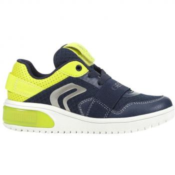 Geox xled sneaker junior boy con luci a led personalizzabili j927qb - 31 - navy-lime