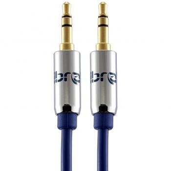 IBRA® Cable de Audio Estéreo | 3,5mm Jack macho a 3,5mm macho | 1,5 Metro | Azul | Para iPhone 6S Plus, 6,5, iPad, Smartphones, Tablets y Reproductores Multimedia