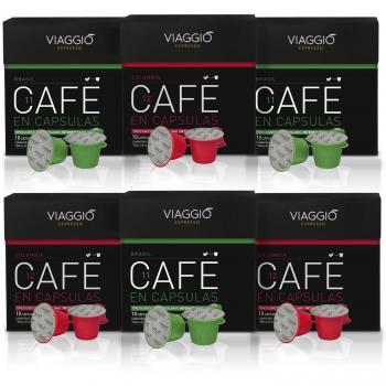 VIAGGIO ESPRESSO - 60 Cápsulas de Café Compatibles con Máquinas Nespresso - ORIGENES