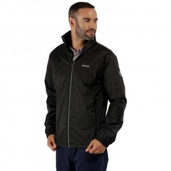 Regatta Men's Lightweight Waterproof Packaway Jacket Lyle IV Black 4XL