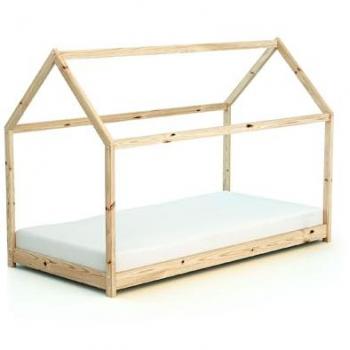 Cama-cabina infantil 90 x 190 de madera Beige Webaby