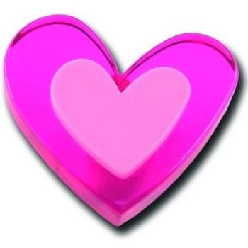Corazón de Metacrilato Color Magenta 666mg