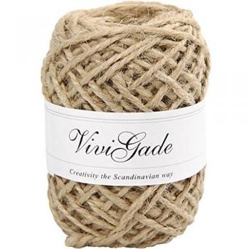 Cuerda de Yute Natural, Grosor 1-2 mm, 30 m