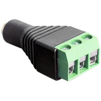 Adaptador DeLOCK 3.5mm Estéreo a Terminal Block de 3 Pines, Negro