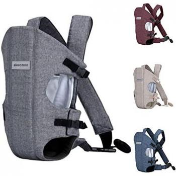 Portabebés Kikkaboo Gwen Gris 3 en 1 con soporte ergonómico y ajuste fácil