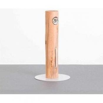 Lámpara de Mesa Wood 7Hsevenon Deco E27 Natural Ø20,5X38 Cm