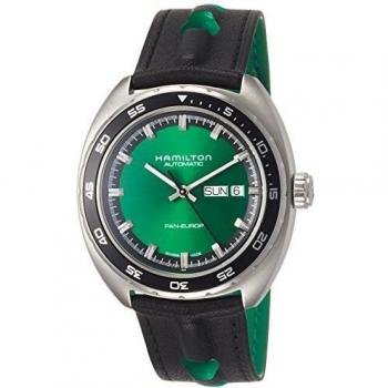 Hamilton Men's 42mm Black Leather Band Steel Case Automatic Watch H35415761