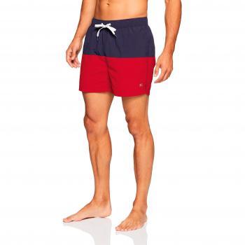 Tommy Hilfiger - Bañador - para Hombre Navy Blazer/Tango Red XL