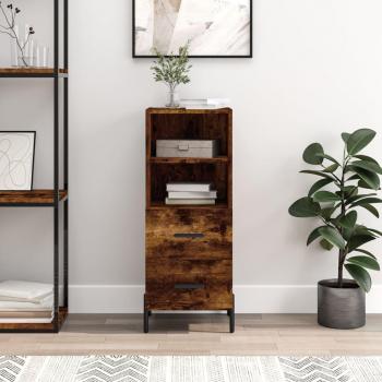 Aparador de roble ahumado 34,5x34x90 cm madera multicapa