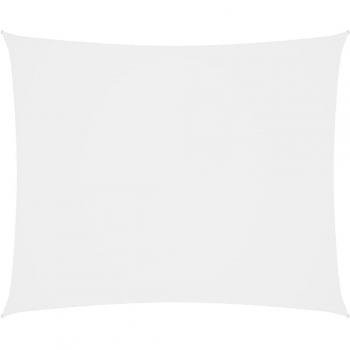 Toldo de vela rectangular de tela oxford blanco 4x5 m