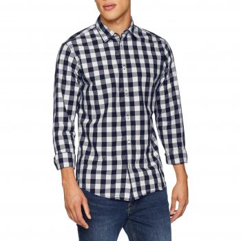 JACK & JONES Jjegingham Shirt L/s, Camisa para Hombre,