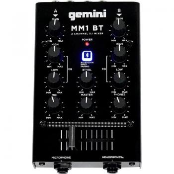 Gemini Sound MM1BT 2-Channel Professional Analog DJ Mixer with Bluetooth