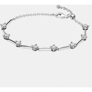 Pulsera Pandora Timeless de plata con barras brillantes y circonitas para mujer