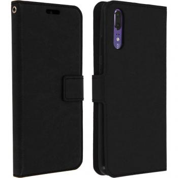 Funda Cartera Vintage Negra para Huawei P20