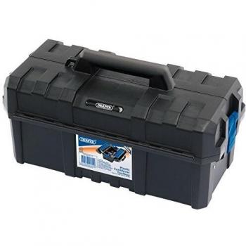 Caja de Herramientas Desplegable de Plástico Draper 454mm, Resistente y Práctica